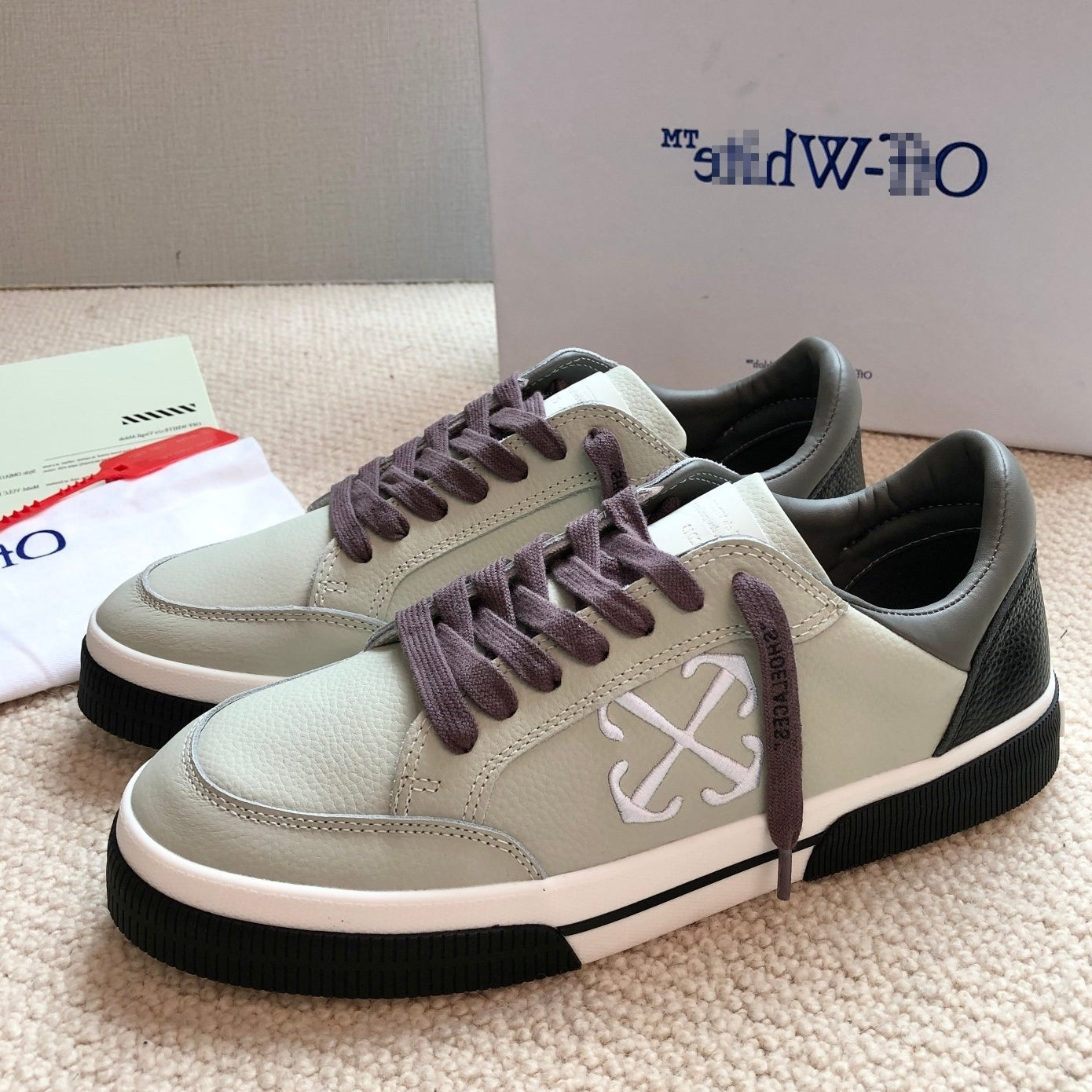 OFF-Whlte Genuine Leather Sneakers#65