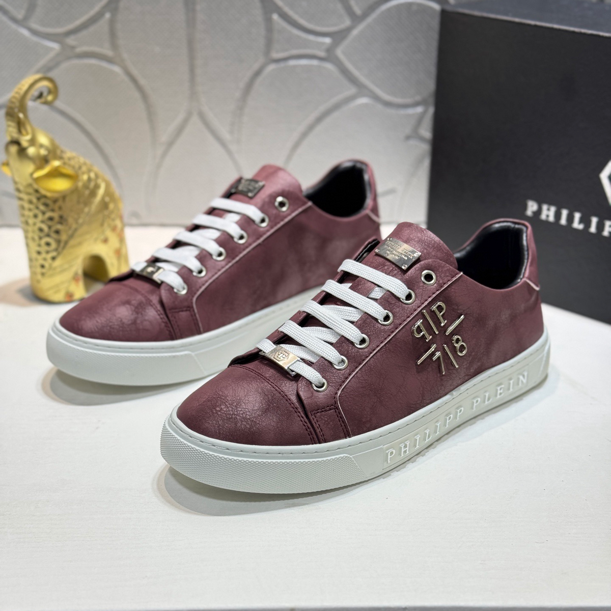 PP Men's Letter-Embellished Sneakers #1010
