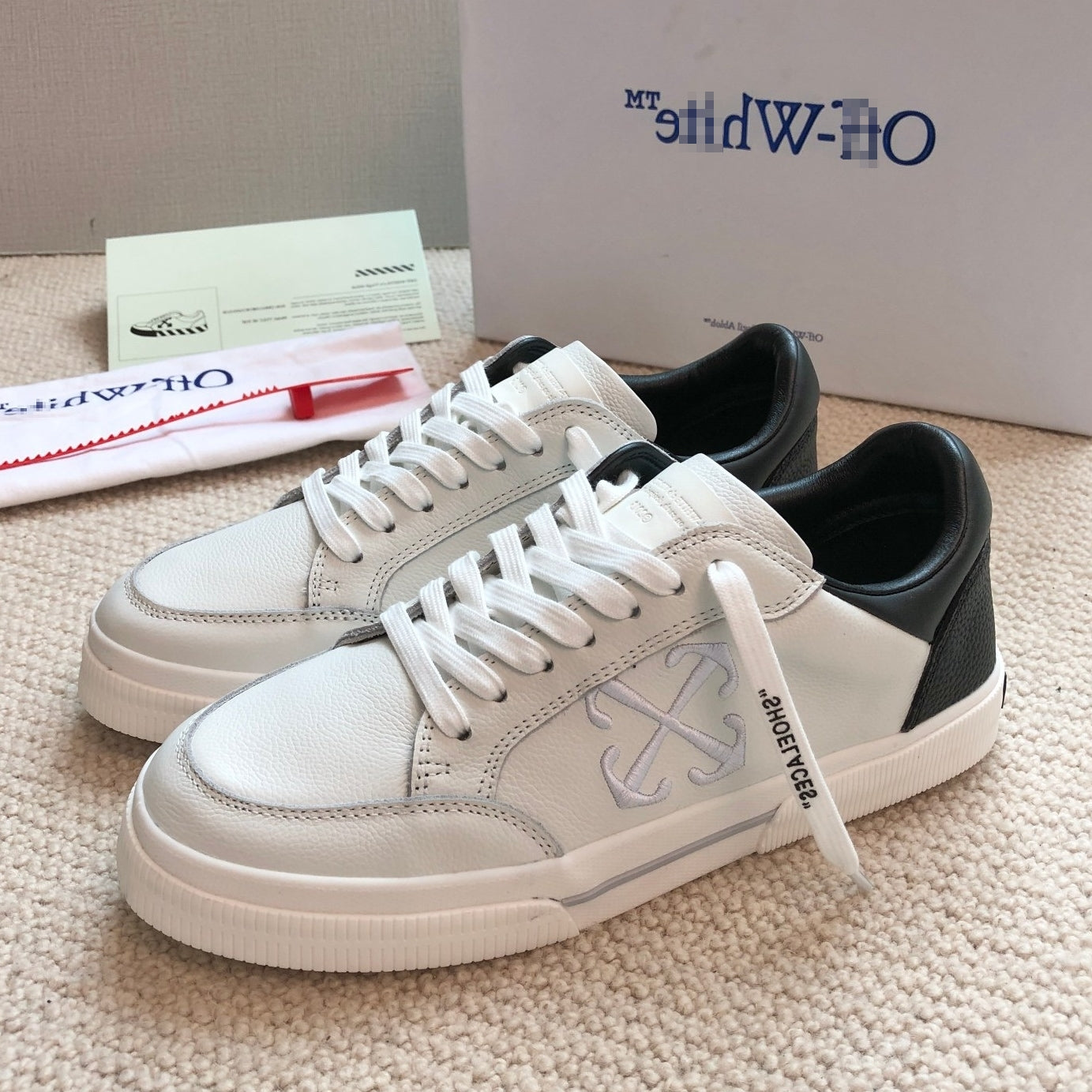 OFF-Whlte Genuine Leather Sneakers#65