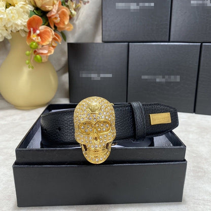 PP Leather Skull Belt