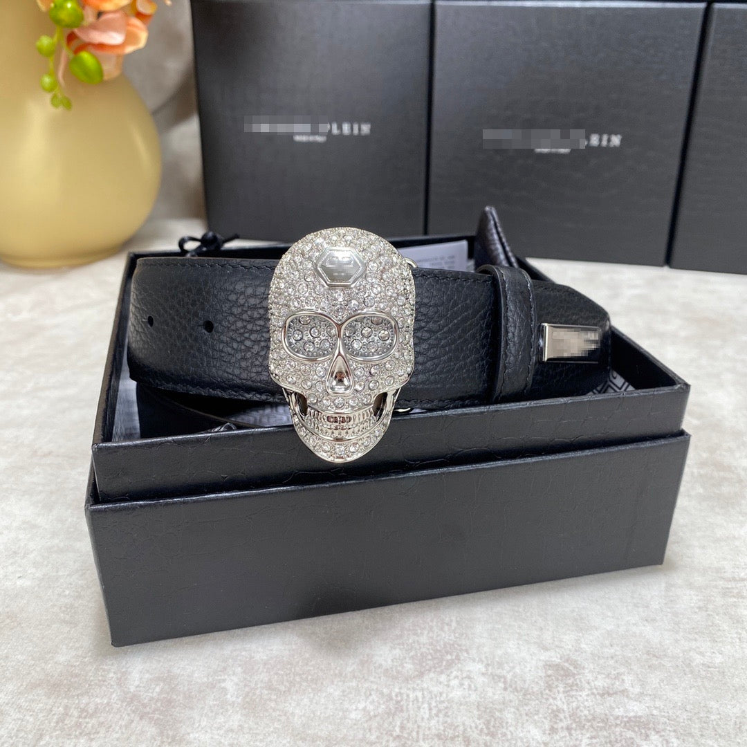 PP Leather Skull Belt