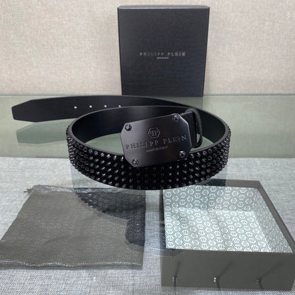 PP Leather Logo Belt#9