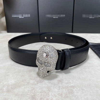 PP Leather Skull Belt