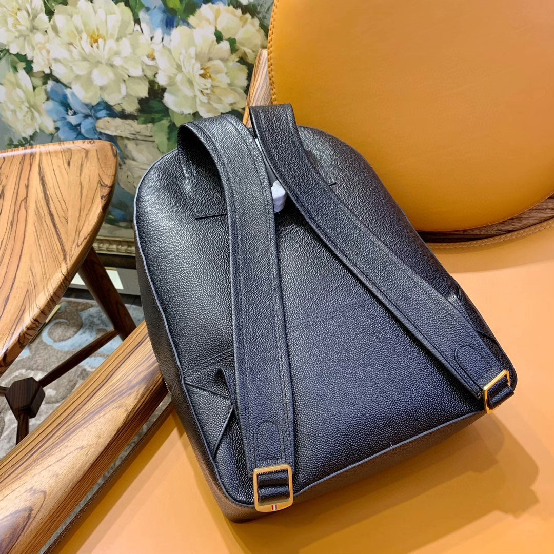 Premium Leather Backpack - Classic Black 40CM