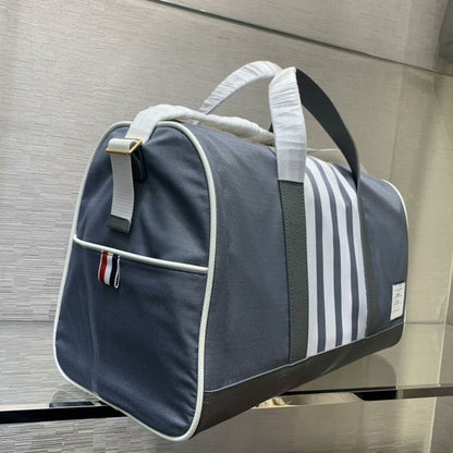 Premium Nylon & Leather Travel Duffel Bag - YKK Zipper 45CM