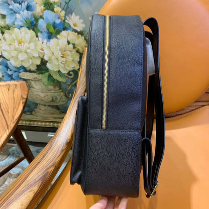 Premium Leather Backpack - Classic Black 40CM