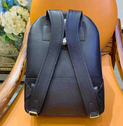 Premium Leather Backpack - Classic Black 40CM