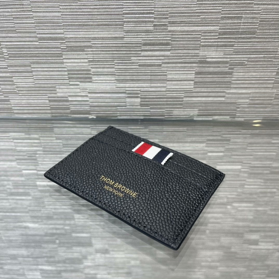 Thom Browne Classic Black Ball Card Holder