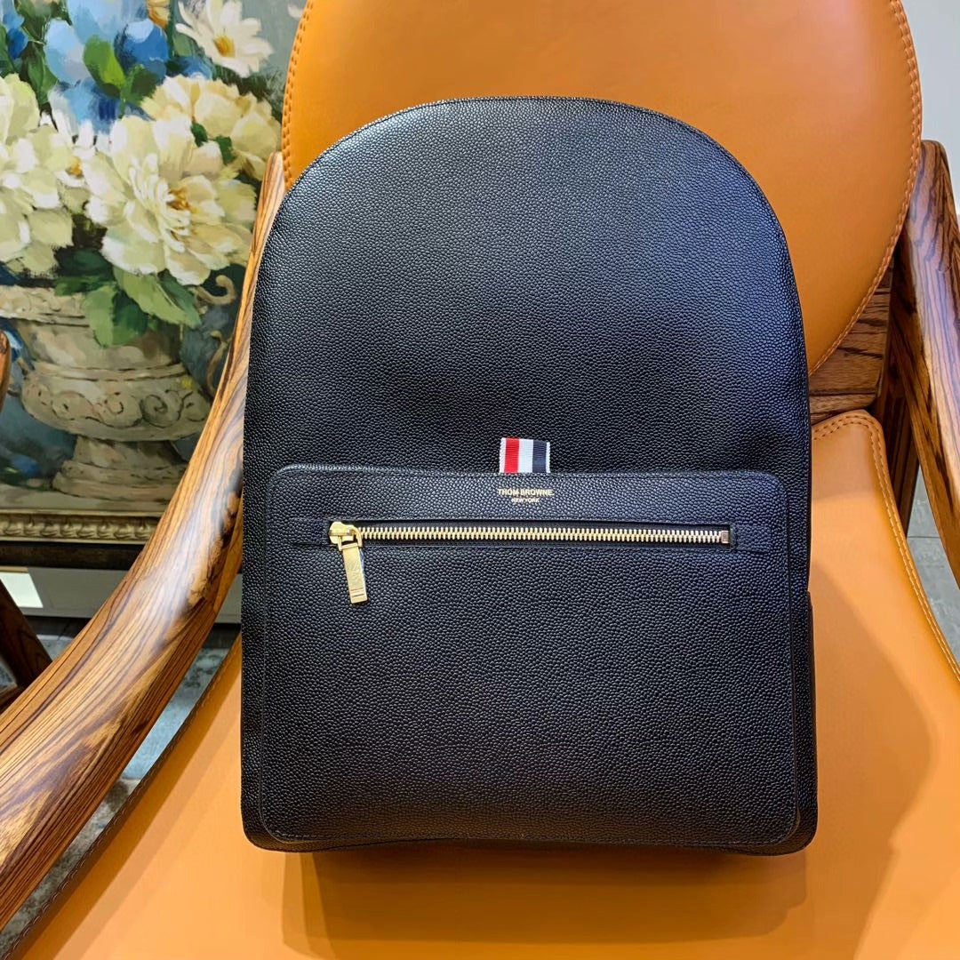 Premium Leather Backpack - Classic Black 40CM