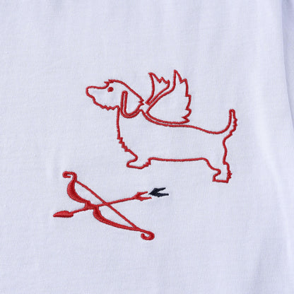 4-Bar Puppy Embroidery T-shirt