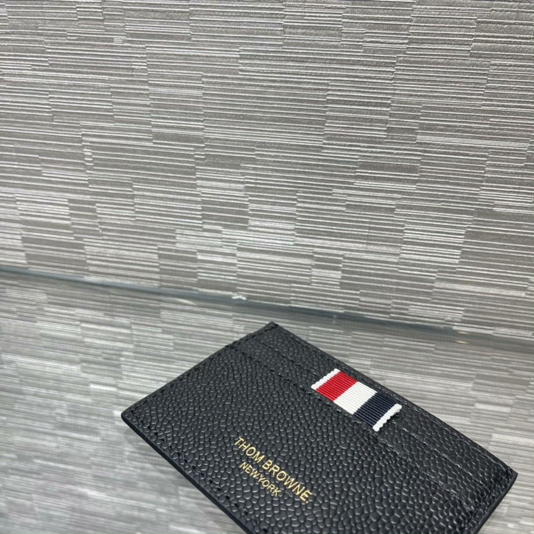 Thom Browne Classic Black Ball Card Holder