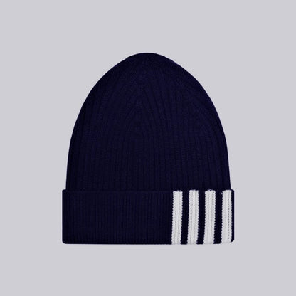 Thom Browne Four-Stripe Knitted Beanie - Unisex Winter Hat