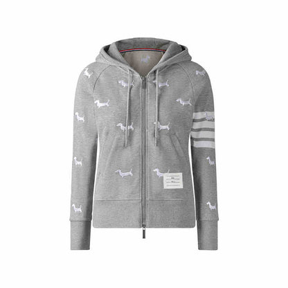 4-Bar embroidery Hoodies
