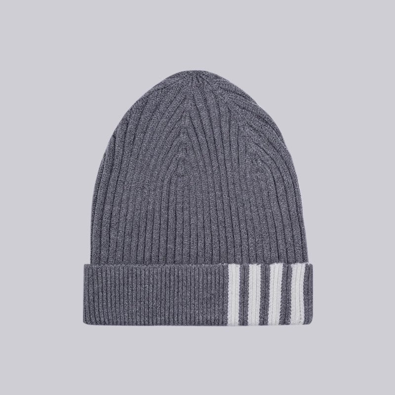Thom Browne Four-Stripe Knitted Beanie - Unisex Winter Hat