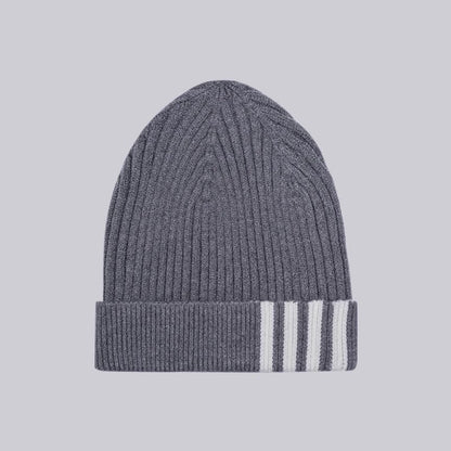 Thom Browne Four-Stripe Knitted Beanie - Unisex Winter Hat