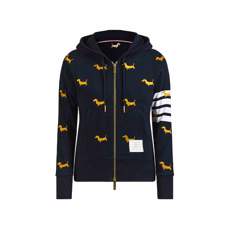 4-Bar embroidery Hoodies