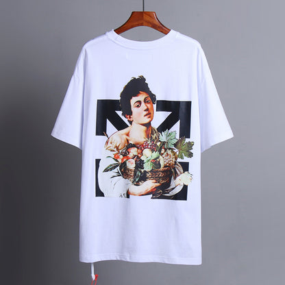OFF-Whlte Arrow logo print T-shirt#84