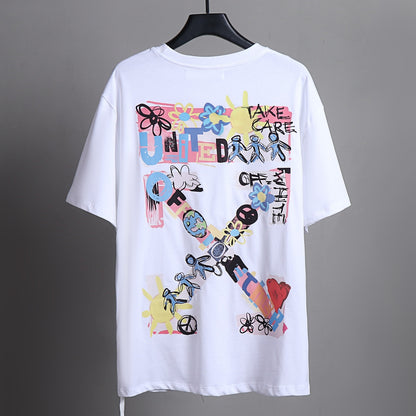 OFF-Whlte Arrow logo print T-shirt#85