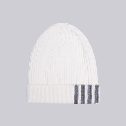 Thom Browne Four-Stripe Knitted Beanie - Unisex Winter Hat