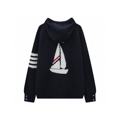 4-Bar Hooded sweater