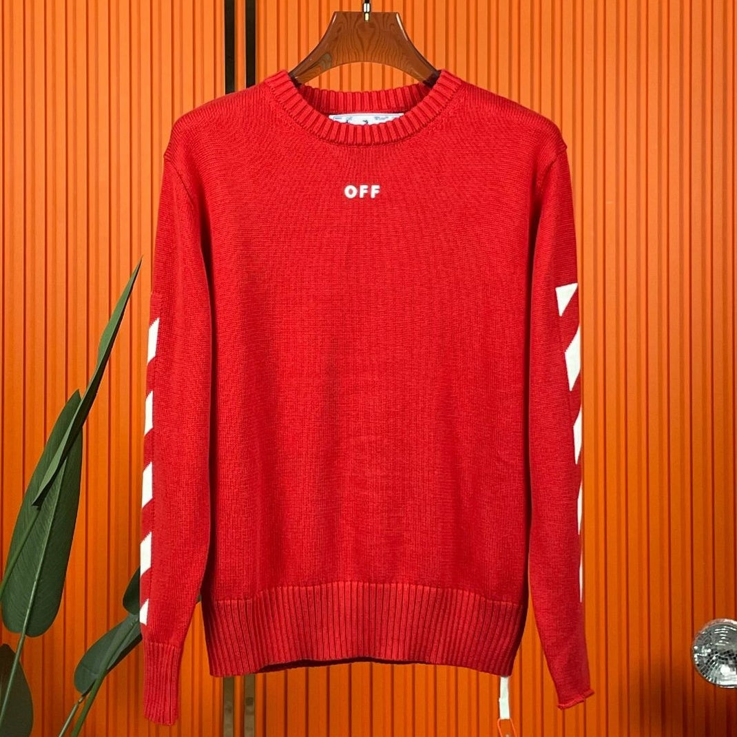 OFF-Whlte Intarsia Knit Sweater#14