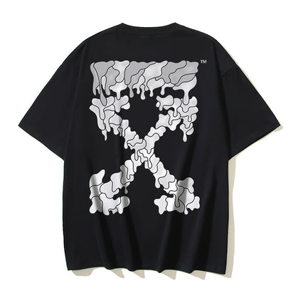 OFF-Whlte Arrow Logo Cotton T-shirt