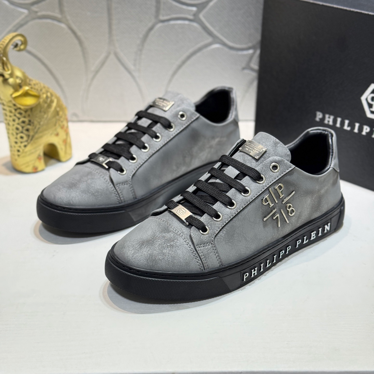 PP Men's Letter-Embellished Sneakers #1010