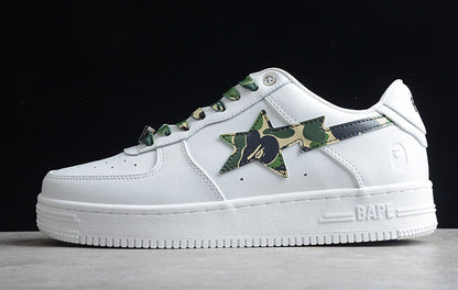 BAPE STA Tokyo Low-Top Sneakers - White/Green