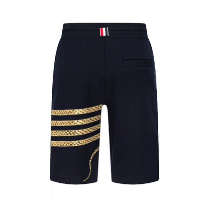4-Bar Snake pattern Sports shorts