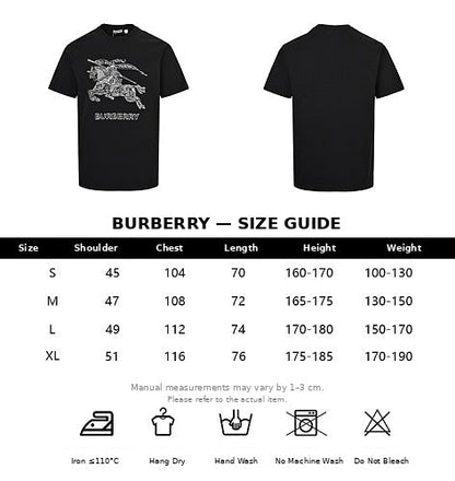 Burberry Casual Short-Sleeve T-Shirt in Black or White