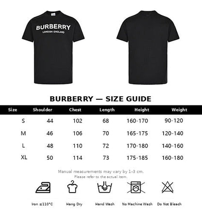Burberry Casual Short-Sleeve T-Shirt in Black or White