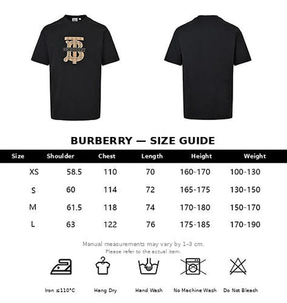 Burberry Short-Sleeve Casual T-Shirt – Black or White