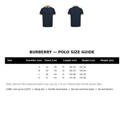 Burberry Casual Polo Shirt#14 - English Size Chart