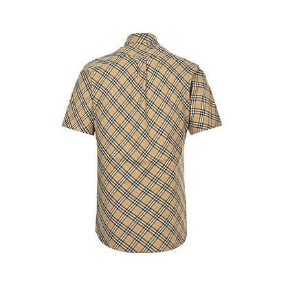 Burberry Casual Short-Sleeve Shirt#05 - Beige Check Back