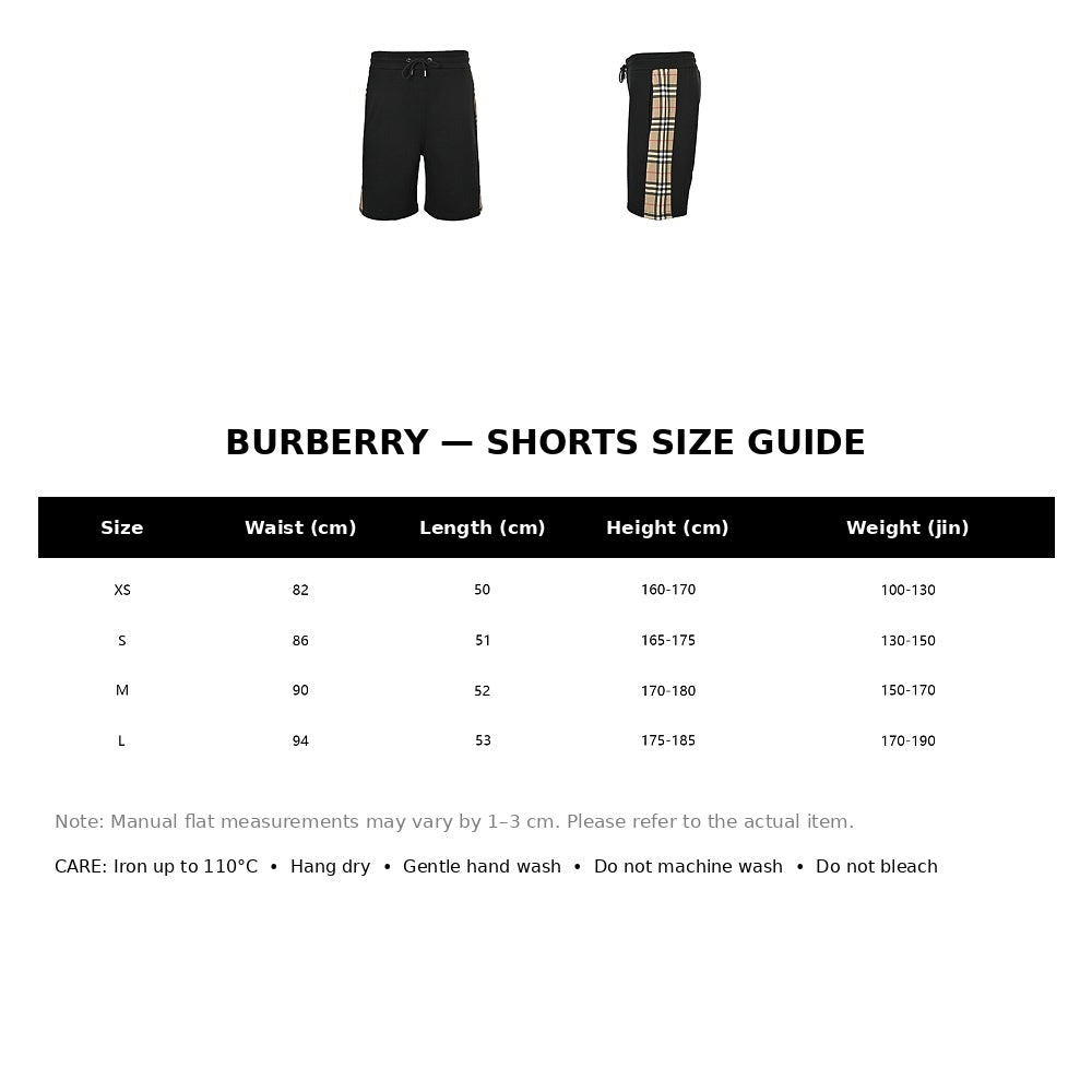 Burberry Casual Shorts#04 - English Size Chart