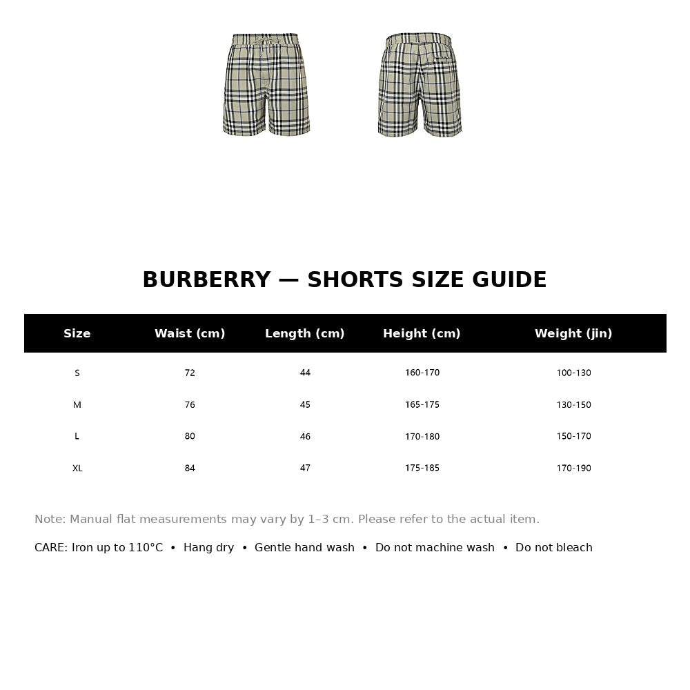 Burberry Casual Shorts#11 - English Size Chart