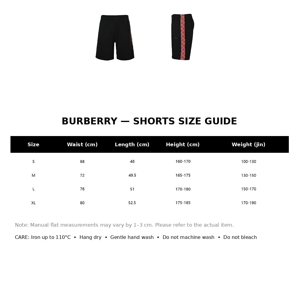 Burberry Casual Shorts#15 - English Size Chart