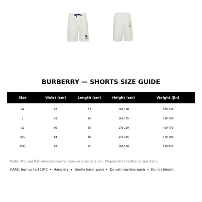 Burberry Casual Shorts#28 - English Size Chart
