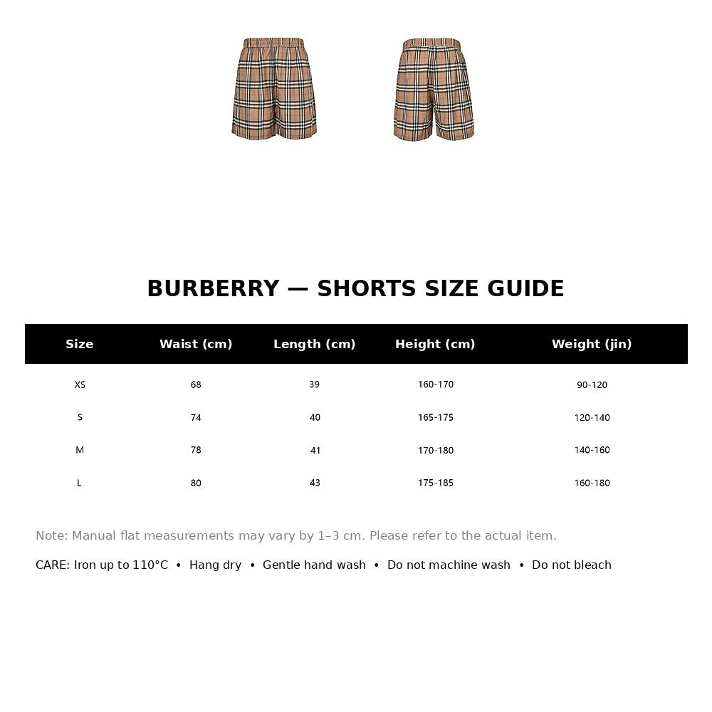 Burberry Casual Shorts#35 - English Size Chart