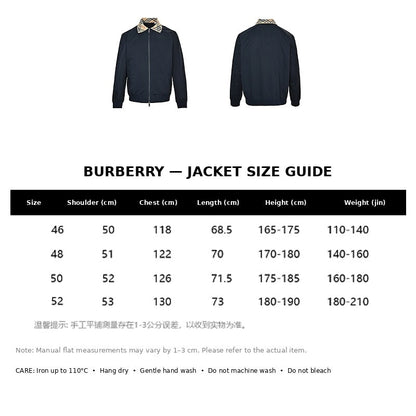 Burberry Casual Jacket#08 - English Size Chart