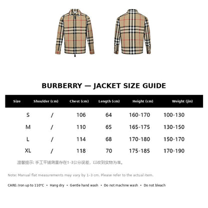 Burberry Casual Jacket#21 - English Size Chart