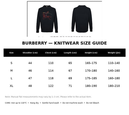 Burberry Casual Knitwear#11 - English Size Chart