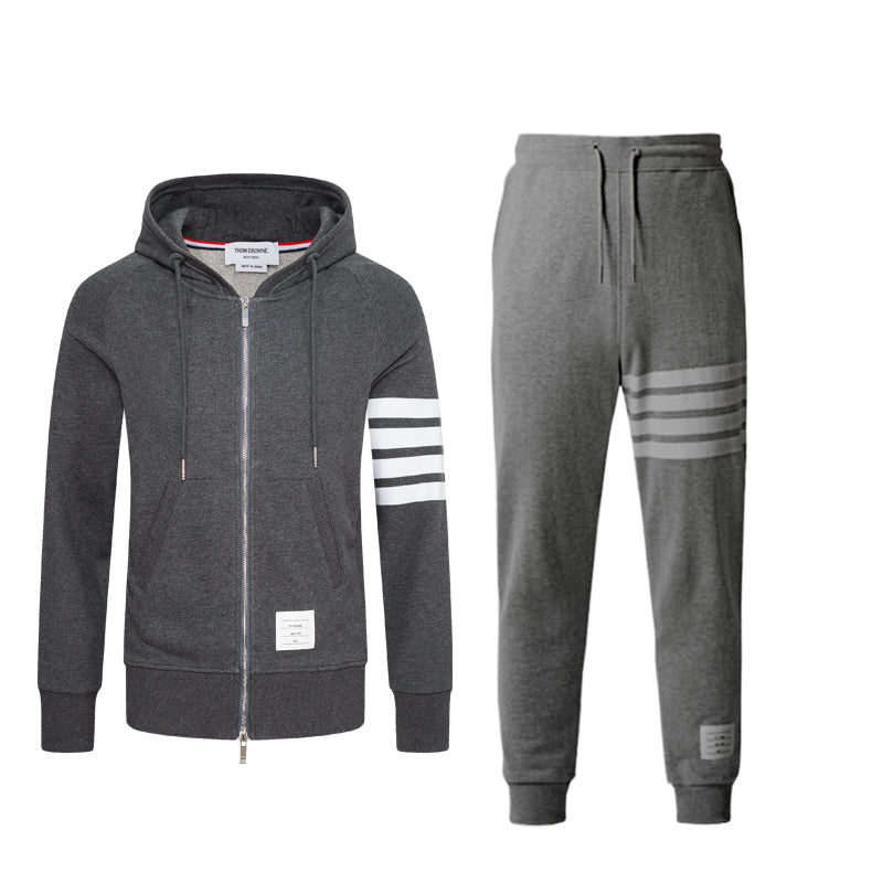 4-Bar Couple Hoodies