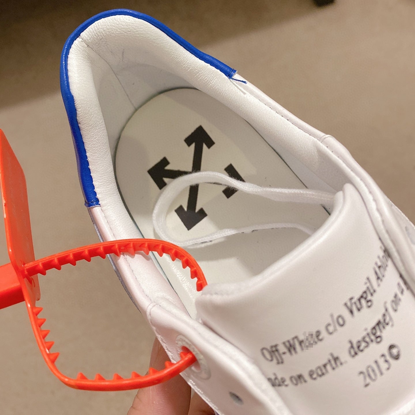 OFF-Whlte genuine leather sneakers#30