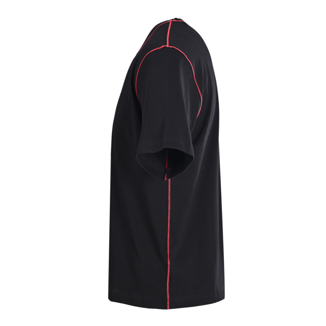 ST-Black and red badge embroidery sports suit