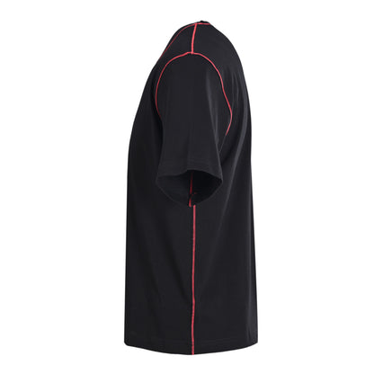 ST-Black and red badge embroidery sports suit