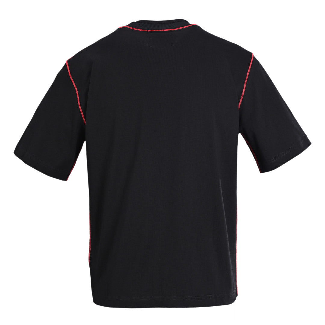 ST-Black and red badge embroidery sports suit