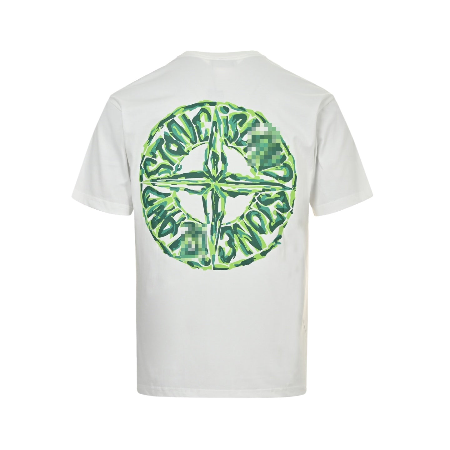 ST-Oil painting letter logo print T-shirt