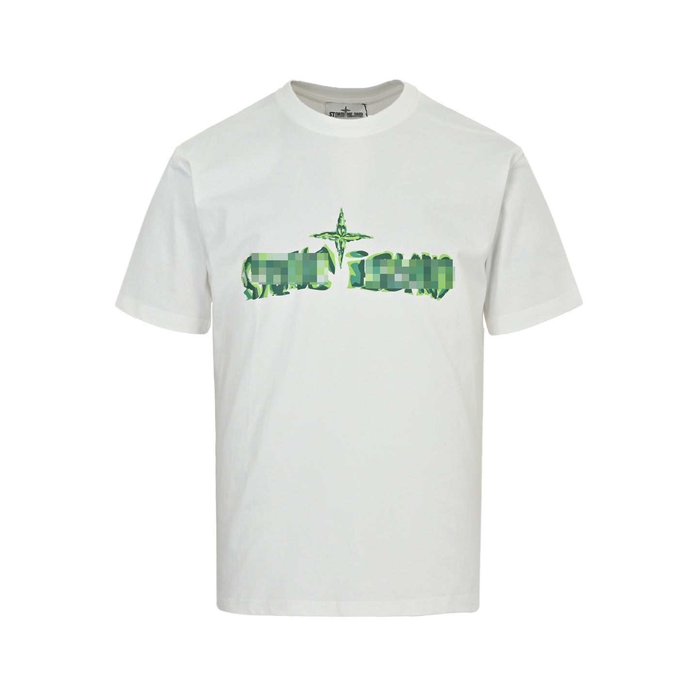 ST-Oil painting letter logo print T-shirt