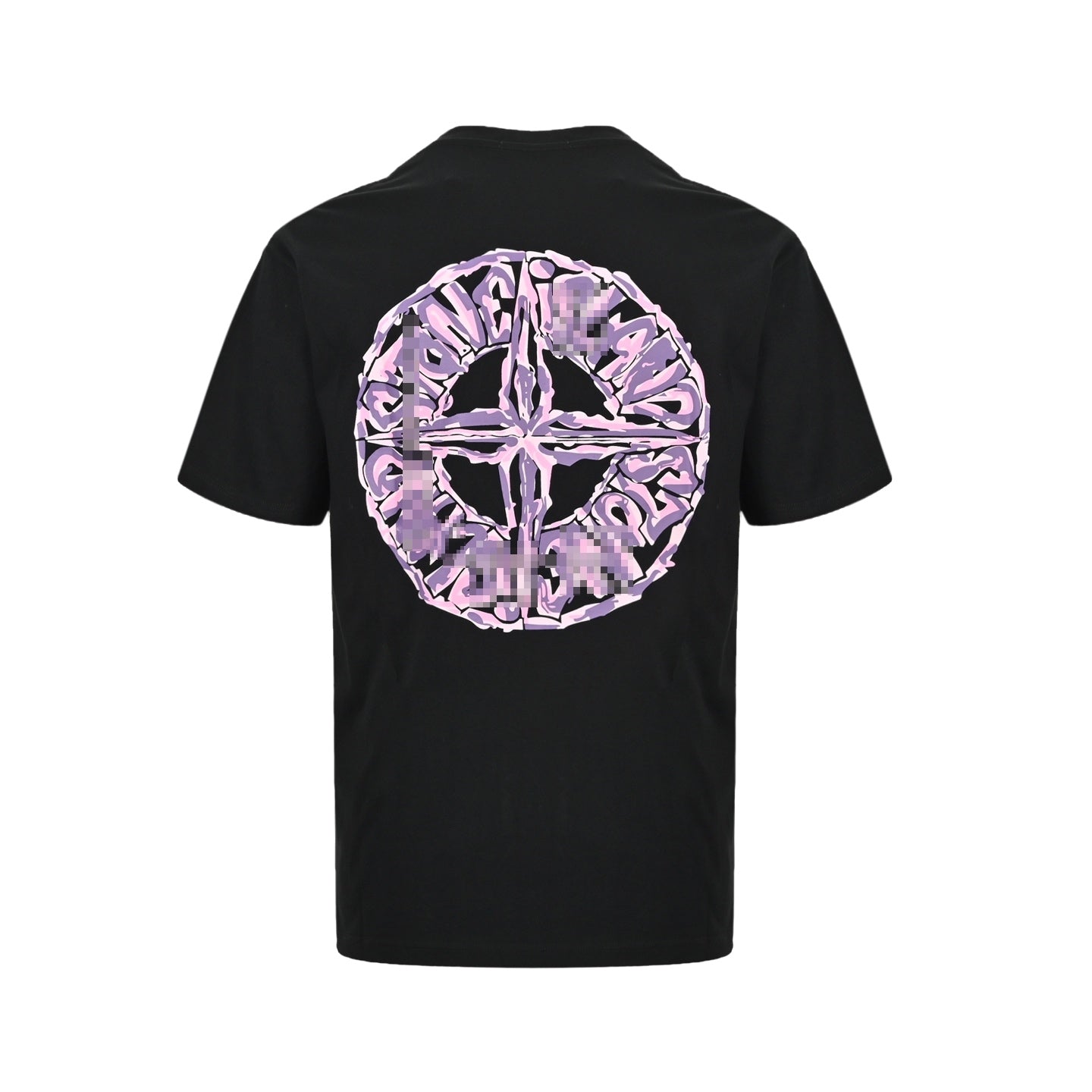 ST-Oil painting letter logo print T-shirt